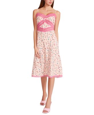 Betsey Johnson Printed Lace-Trimmed ...